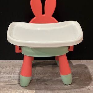 Pottery Barn Kids Bunny Chair - Coral and Mint